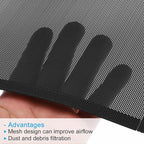 PATIKIL 5.5"x12" Magnetic Vent Cover, 6 Pack Floor Wall Air Registers Cover Strong Magnet Vent Screen Mesh for Blocking Hair Dust Debris, Black