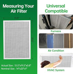 14x20x1 Air Filter Electrostatic Filter Reusable Washable HVAC AC Furnace Filter,MERV 8,Lasts a Lifetime, Healthier Home or Office(Actual Size:13.5x19.5x0.8 Inch)