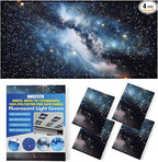 4 Pcs Fluorescent Light Covers - Classroom, Office 4 x 2 Feet Flame Retardant Magnetic Covers for Ceiling Lights Filters (Galaxy)