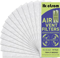 Air Vent Filter 4 x 12 Inch, Thin Air Vent Floor Heater Pre-Filter Sheet Work for Home Air Purifier, Floor Register, Ceiling 4" x 12" 14-Pack (White) Hoctsom