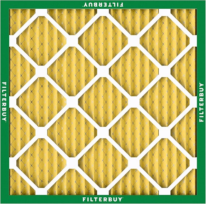 Filterbuy 24x24x1 Air Filter MERV 11 Superior Pet & Allergy Defense (4-Pack), Electrostatic Pleated HVAC AC Furnace Filters Replacement, Made in USA (Actual Size: 23.38 x 23.38 x 0.75)