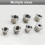 2 Pcs Reducer Hex Bushing, 304 Stainless Steel 1" Male NPT to 3/4" Female NPT（ 1"MNPT - 3/4"FNPT） Pipe Fitting Hex Bushing, Heavy Duty Pipe Fitting Reducer Adapter