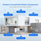Waterdrop Whole House CTO Carbon Sediment Water Filter Cartridge Replacement for GE® FXHTC, GXWH40L, W10-PR, Culligan® RFC-BBSA,10"X4.5", 5 Micron, 1Pack