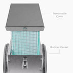 4 Inch Filter Box - Inline Duct Filter for Round Duct - Galvanized Steel Air Filter with EPDM Rubber Seal Gaskets - Intake Filter Ventilation - Air Filtration System for Home