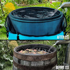 Mesh Cover for Rain Barrel, 2Pcs Water Collection Buckets Cover Rain Collection Barrels Netting Screen to Keep Mosquitoes, Leaves and Debris