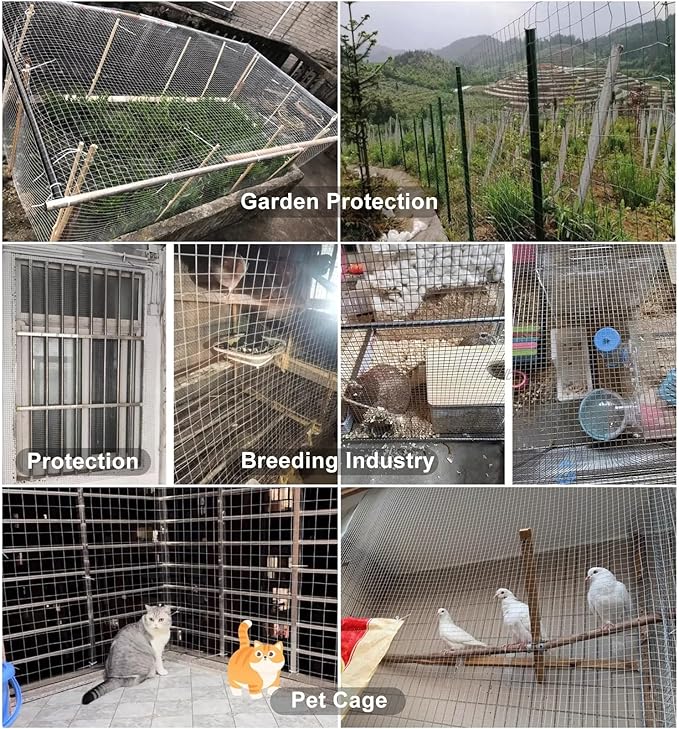 Livestock Fencing Roll Galvanised Welded Wire Mesh Roll Garden Chicken Wire Animals Enclosure for Chickens, Rabbits, Dogs, Window Guards Vegetable Protection for Indoor or Outdoor ( Size : L:1.2m-H:1m