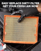 PHILTOP Engine Air Filter CA9361 Replacement for 2001-2006 Acura MDX (3.5L), 2003-2008 Honda Pilot (3.5L), Rigid panel