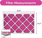 Colorfil 16x24x1 Air Filter (6-Pack) | Made in the USA | Color Changing | Remove Cat and Dog Odor | MERV 8 for Pet Hair Dander and Dust | 15.5"x23.5"x0.75" Exact Size