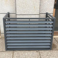 Pool pump covers for outside units, outdoor garbage can enclosures, aluminum outdoor garden air conditioner cover, sturdy and durable, noise-proof, suitable for gardens, balconies, walls ( Color : THR