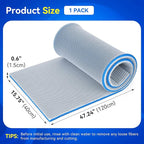 Borlech 8-Layer Fast-Acting Aquarium Filter Pad - Cut-to-Size Aquarium Floss Media for Fish Tank, Pond, Sump - Fast Water Polishing in Hours (47.24"x15.75"x0.6")