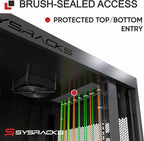 Sysracks 9U Wall Mount Server Rack Cabinet, 19” Locking Network Rack, 24” Deep, Glass Door, with Fan, PDU and Shelf