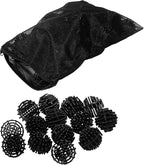 HQRP 50 pcs Bio Balls Filter Media 1.5 Inch - Large Bio Ball for Aquarium, Pond, Waterfall, Fountain Filter Media in Mesh Bag with Zipper