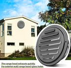 4inch 304 Stainless Steel Air Vents, Louvered Grille Cover Vent Hood Flat Ducting Ventilation Air Vent Wall Air Outlet with Fly Screen Mesh for House (4 inch Black Paint Cover （100mm）)