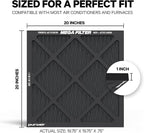 PuroAir MegaFilter - 20x20x1 Air Filter MERV 13 Activated CarbonTech Defense - Heavy Duty 3 Layer Furnace Filters Allergens, Pollen, Dust, Pet Dander, Smoke, Odors - HVAC Air Filter 20x20x1 (1-Pack)