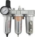 3/4" NPT HEAVY DUTY Industrial Grade Filter Regulator Coalescing Desiccant Dryer System For Compressed Air Lines, Metal Bowls, Great For Paint Spray And Plasma Cutter(AUTO DRAIN)