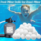 ZeeDix 3.2 lbs Pool Filter Balls for Sand Filter Pump, New Upgrade Efficient Swimming Pool Filter Sand Alternative(Equals 100 lbs Pool Filter Sand), Reusable Eco-Friendly Fiber Filter Media Balls