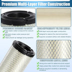 P822768 Air Filter (2 Pack) Compatible with Donaldsonn Baldwinn RS3988 P772579 Fletguardd AF25436 Luberfinerr LAF8143 WIXX 46489 FRAMM CA9246 AM129028 Kubota R1401-42280 129062-12560