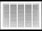 25" X 16 Steel Return Air Filter Grille for 1" Filter - Removable Frame - HVAC Duct Cover - Flat Stamped Face - White [Outer Dimensions: 27.5 X 17.75]