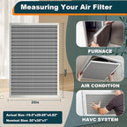 20x30x1 Reusable Air Filter, Washable, MERV 8, Permanent Electrostatic Air Filter, Lasts a Lifetime, Breathe Safely at Home or in the Office