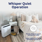 Rabbit Air, A3 SPA-1000N Air Purifiers for Home, Ultra Quiet HEPA Air Purifier - Wall Mountable Air Purifiers for Home Large Room, Allergies, Dust, Mold, Smoke & VOCs - (White, Germ Defense Filter)