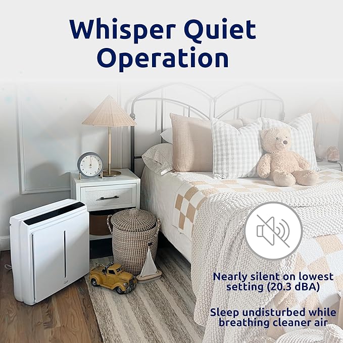Rabbit Air, A3 SPA-1000N Air Purifiers for Home, Ultra Quiet HEPA Air Purifier - Wall Mountable Air Purifiers for Home Large Room, Allergies, Dust, Mold, Smoke & VOCs - (Black, Odor Remover Filter)