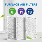 LotFancy 16x25x1 Air Filter MERV 13 4-Pack, Electrostatic Pleated HVAC Furnace Air Filter, Captures Pet Dander Smog Smoke, Actual Size: 15.75"x24.75"x0.75"