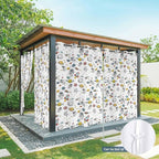 Cartoon Space Outdoor Curtains for Patio Astronauts Spacecraft Rockets Waterproof Outside Curtains with Grommet Top Weatherproof Curtain for Cabana Pergola Gazebo, 2 Pack, 54" W x 108" L