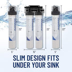 Pentair Everpure H-300-NXT Drinking Water System, 300 Gallon Capacity, Reduces Chlorine Taste & Odor, Lead, VOCs, Sediment, NSF Certified, Made in USA