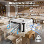 ALORAIR 2 Stage 270° Intake (580/780CFM) Air Filtration Systems Woodworking Built-In Ionizer with Remote Control & Strong Vortex Fan, Hanging Mode for Works Shop, Shop Dust Collectors, Purecare 780IG