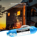Lifefilter RV Inline Water Filter with Solid Brass 90 Degree Hose Elbow, Eliminates Stress and Strain On RV Water Intake Hose Fittings(3 Pack)
