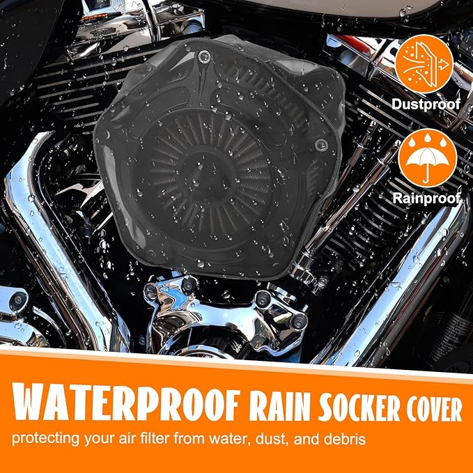 High Flow Air Cleaner Intake Filter Kit Air Filters Cover for Harley Milwaukee-Eight M8 Softail 2018-2025 Touring 2017-Later Except 23-Later FLHXSE FLTRXSE 24-Later FLHX FLTRX