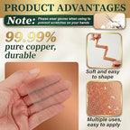 Therwen 36 Inch x 35 ft Copper Mesh Screen 99.9% Pure Copper 40 Mesh Roll Wire Fabric for Grounding Dense Filter Screen Woven Crafts Window Protection