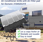 Dianrui RV A/C Vent Cover for Dometic AC Cover Replacement for Dometic 3104928.019, Duo-Therm RV Air Conditioner Grille Replacement with RV A/C Filter (14.1" x 7.7") RV Air Conditioner Parts
