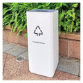 GLigeT Outdoor Trash can White Combined Trash Can Large-Capacity Square Sorting Trash Can Outdoor Direct Throw Trash Can Without Cover, Anti-Fingerprint Technology 48L Trash Can (Size : C)