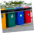 9pcs Garbage Classification Stickers for Trash Recycling Self-Adhesive Sorting Labels for Easy Use Kitchen Office Bathroom