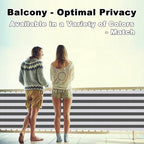Fence Privacy Screen 3.3' x 23' UV Protection Weather-Resistant Outdoor Dog Fence, Included Cable Zip Ties for Deck Pool Fence Railings Apartment, Gray Stripes