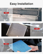 Puroma Cabin Air Filter, Compatible with Subaru, Toyota Camry, RAV4, Highlander, Corolla, Sienna, Pruis, Venza and Avalon, Lexus, Mazda, Replacement for CP157, CF12157