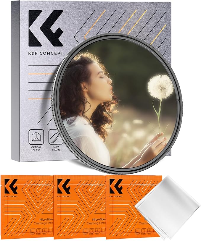 K&F CONCEPT 55mm Black Diffusion Mist 1/4 & Variable ND2-32 in-1 Filter Cinematic Effect Neutral Density Filter for Camera Lens with 18 Multi-Layer Coatings (K- Series)