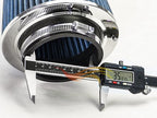 BLUE 3.5" 89 mm Inlet Truck Air Cone Replacement Performance Washable Clamp-On Dry Air Filter (8" Tall)