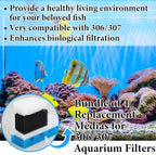 36 Pcs Aquarium Filter Media Kit Compatible with Fluval 306/307, Canister Maintenance Replacement Including 24 Bio Foam Pad, 2 500g Ceramic Rings, 2 Filter Bags, 6 Activated Carbon, 2 Grease