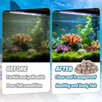 Sukh Biological Filter Media for Aquarium - 425g Original Ore Olive Shape Filter Media with 2 Mesh Bags,Promotes Rapid Cycling in Canister Filter, Sump & Pond
