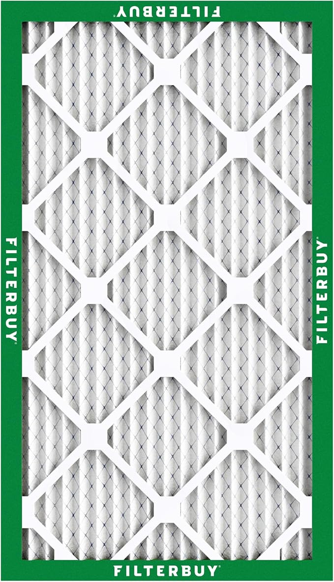 Filterbuy 16x32x1 Air Filter MERV 8 Essential Dust & Allergy Defense (3-Pack), Electrostatic Pleated HVAC AC Furnace Filters Replacement, Made in USA (Actual Size: 15.50 x 31.50 x 0.75)