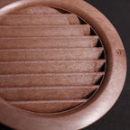 VENTS-US - 4" Brown Pack of 6 Plastic Round Vent Covers with Built-in Insect Screen and Flange for Air Supply or Exhaust Applications