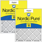 Nordic Pure 20x30x1 (Actual Size: 19 3/4 x 29 3/4 x 3/4) Pleated MERV 10 Air Filters 2 Pack