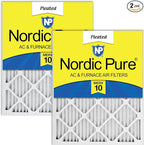 Nordic Pure 20x25x1 (19 1/2 x 24 1/2 x 3/4) Pleated MERV 10 Air Filters 2 Pack