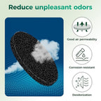 Polyurethane Activated Charcoal Filters -7 Pack 7.3 Inch Round Strong Odor Control Replacements for Kitchen and Countertop Compost Buckets/Bins