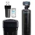 Aquasure Harmony Series 72,000 Grains Whole House Water Softener Bundle with Automatic Digital Control Head and Triple Purpose Sediment/Carbon/Zinc Filter System | Reduces Hardness (for 6+ bathrooms)