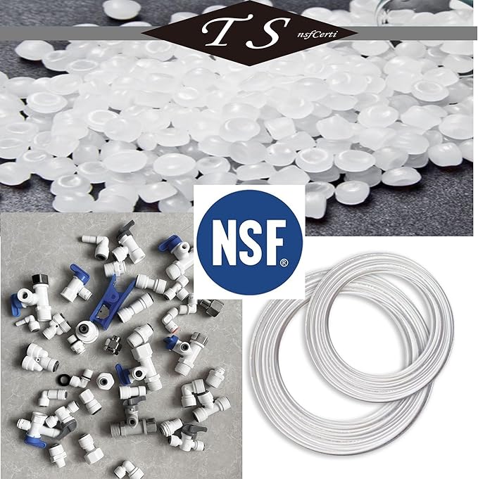 NSF 1/4" & 3/8" Water Line Tubing and Push Connect Fittings for Reverse Osmosis Water Filter RO fittings,25 pcs connetors+30 feet 1/4"(6.4mm) water tubing +30 feet 3/8"(9.5mm) water tubing.