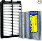 Engine Cabin Air Filter Set for Tucson (2022-2025) 2.5L Gas, Santa Fe (2021-2025) 2.5L, Sonata (2020-2025), Santa Cruz (2022-2025) 2.5L, NOT HYBRID, Replace 97133L1000, 28113L1000