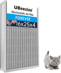 UBeesize 16x25x4 Reusable Air Filter - Washable, MERV 8,Permanent, Electrostatic - Lasts a Lifetime - Enjoy Fresher Air in Home and Office HVAC AC Furnace Systems(Actual Size:15.35x24.37x3.58Inch)